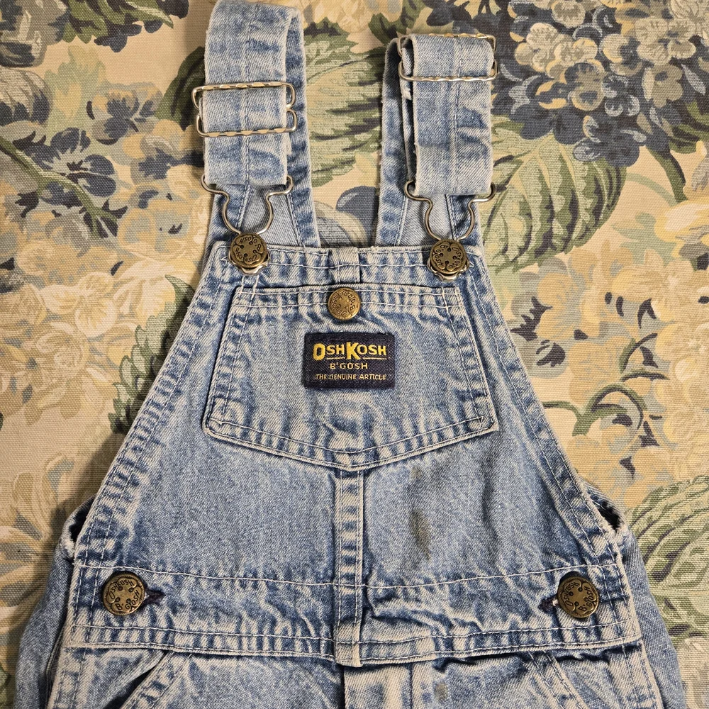 Vintage OshKosh B'gosh Blue Denim Vestback Overalls 3T